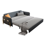 Full Sleeper Sofa Upholstered Convertible Sofa Bed with Storage Deep Gray