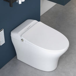 Tankless Smart One-Piece Floor Mounted Automatic Toilet Self Clean Smart Toilet White