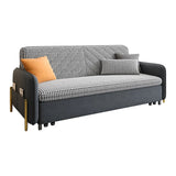 Full Sleeper Sofa Upholstered Convertible Sofa Bed with Storage Deep Gray
