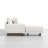 L-Shaped Modular Sectional Sofa Channel Tufted Chaise with Ottoman & Storage Ivory