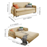 Full Sleeper Sofa Upholstered Convertible Sofa Bed with Storage Beige