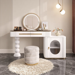 Buy Modern Makeup Vanity With Led Lights | Free Shipping White