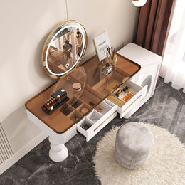 Buy Modern Makeup Vanity With Led Lights | Free Shipping White