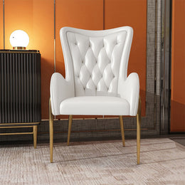 Eufrosino Capri Leather Armchair With Titanium Legs - Shop Now & Get Free Shipping! White