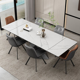 Modern Extendable Dining Table For 4-8 White