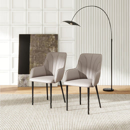 Modern Minimalist Dining Chairs Light Gray