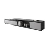 Fero Minimalist Rectangle Extendable TV Stand with 3 Drawers Up to 120" Gray