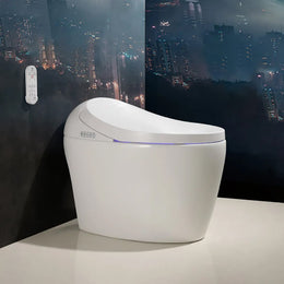 Modern Smart One-Piece Toilet & Bidet Foot Induction & Automatic Flushing with Seat White