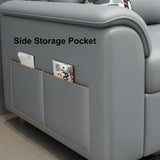 Full Sleeper Convertible Sofa with Storage & Pockets Sofa Bed Light Gray