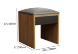 Modern Lift Top Coffee Table Multi Functional Table with Drawers & Shelves & Upholstered Stool Brown & Walnut